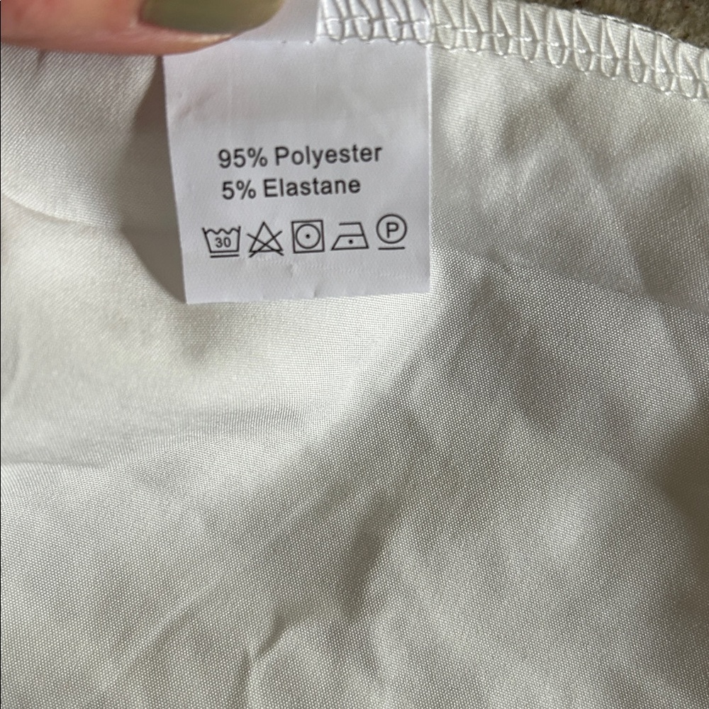 Silky White Lace Elastic Waist Whimsy Lined Skirt Size Medium - Picture 5 of 7